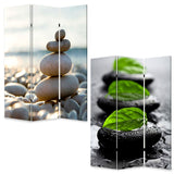 1" x 48" x 72" Multi Color Wood Canvas Spa  Screen