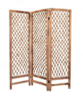 1 x 60 x 69 Natural Rope Wooden  Screen
