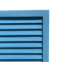Blue Finish Wood Shutter 3 Panel Room Divider Screen