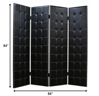 1 x 84 x 84 Black Faux leather  Screen