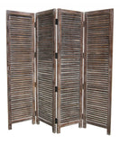 1 x 80 x 84 Brown Wood Screen