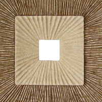 1 x 26 x 26 Brown Concave Square Double Layer Ribbed  Wall Plaque