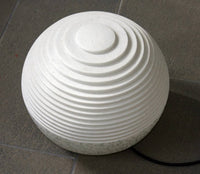 1 x 14 x 12 White Round With Lines And Light - Outdoor Ball