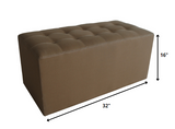 1 x 32 x 16 Tan Wood Canvas  Bench
