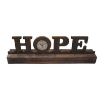 1" x 23" x 3" Brown Wood Decor  Clock