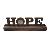 1" x 23" x 3" Brown Wood Decor  Clock