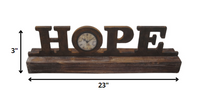 1" x 23" x 3" Brown Wood Decor  Clock