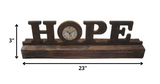 1" x 23" x 3" Brown Wood Decor  Clock