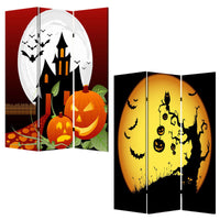 1" x 48" x 72" Multi Color Wood Canvas Halloween  Screen