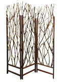 1" x 58" x 70" Brown Wood Tree  Screen