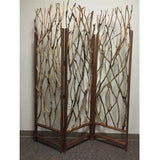 1" x 58" x 70" Brown Wood Tree  Screen