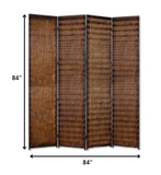 1" x 84" x 84" Brown Wood  Screen