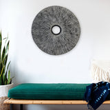 30 Contemporary Grey Round Rib Wall Art