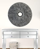 30 Contemporary Grey Round Rib Wall Art