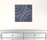 1" x 13" x 13" Gray Lined, Square - Wall Decor