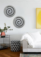 19 Gray Round Modern Spiral Wall Art