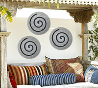 19 Gray Round Modern Spiral Wall Art