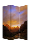 1 x 48 x 72 Multi Color Wood Canvas Desert  Screen