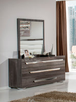 41' Grey MDF  Glass  and Veneer Mirror