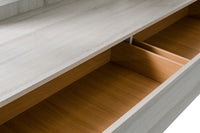 Contemporary Gray Middle Block 3 Drawer Dresser