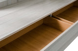 Contemporary Gray Middle Block 3 Drawer Dresser