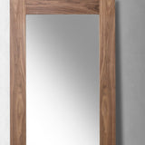 79' Walnut MDF  Veneer  and Glass Mirror