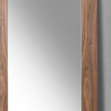 79' Walnut MDF  Veneer  and Glass Mirror