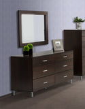 39' Wenge MDF and Glass Mirror