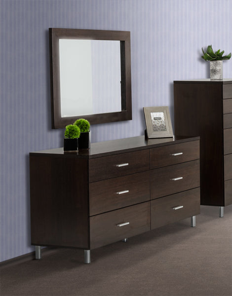39' Wenge MDF and Glass Mirror