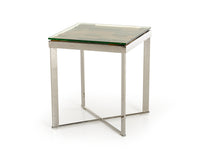 22' Mosaic Wood  Steel  and Glass End Table