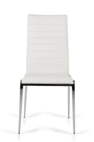 Libby - Modern White Leatherette Dining Chair (Set of 2)
