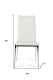 Libby - Modern White Leatherette Dining Chair (Set of 2)