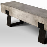 18' Concrete and Metal Bench