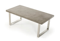 30' Concrete and Stainless Steel Dining Table