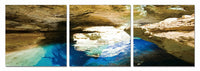 24' Canvas 3 Panels Blue Grotto Color Photo