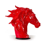 11" Red Polyresin Horse Head Sculpture