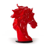 11" Red Polyresin Horse Head Sculpture