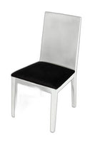 Two 36' White Fabric Dining Chairs