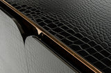 32' Black Crocodile and Rosegold MDF Buffet
