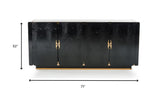 32' Black Crocodile and Rosegold MDF Buffet
