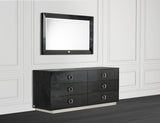 26" Black Crocodile MDF Dresser