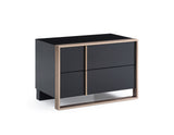 Modern Brushed Black and Bronze Nightstand