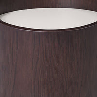 21' Round Modern Brown Oak Finish End Table