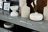 33' Grey High Gloss Glass Buffet