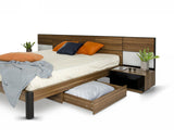 35' Veneer and MDF King Bed with Nightstands