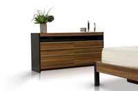 35' Veneer and MDF King Bed with Nightstands