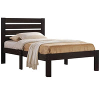 Popular Espresso Full Size Slat Wood Bed
