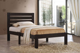 Popular Brown Twin Size Slat Wood Bed