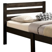 Popular Brown Twin Size Slat Wood Bed