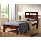 Popular Brown Twin Size Slat Wood Bed